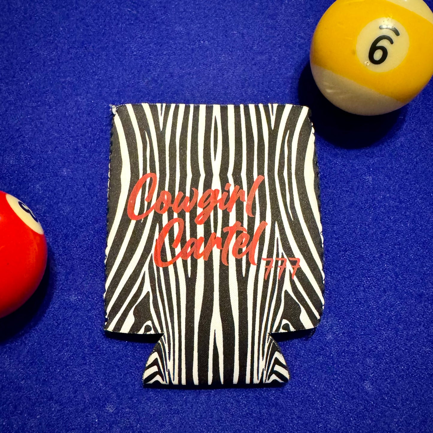 Zebra Cowgirl Cartel 777 Koozie
